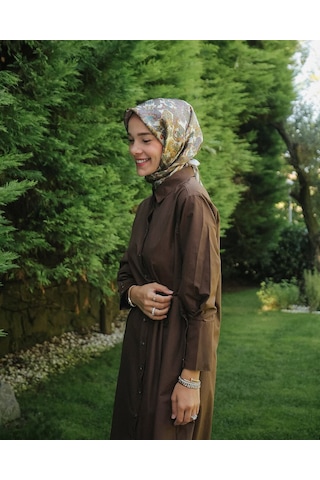 ARMİNE Armine Sura İpek Eşarp Nostalji Krem