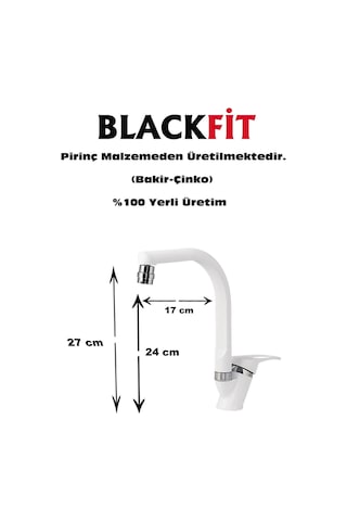 Beyaz Mix Oynar Başlıklı Mutfak Bataryası Çift Su Grişli Çeşme Eviye Bataryası Mutfak Çeşmesi Beyaz