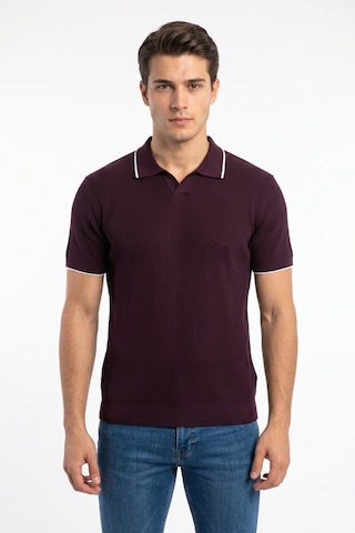 Baglan Erkek Spor Polo Yaka Triko Tişört Bgl-st05374 Mürdüm