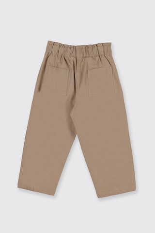 Panço Kız Çocuk Beli Lastikli Pantolon Bej