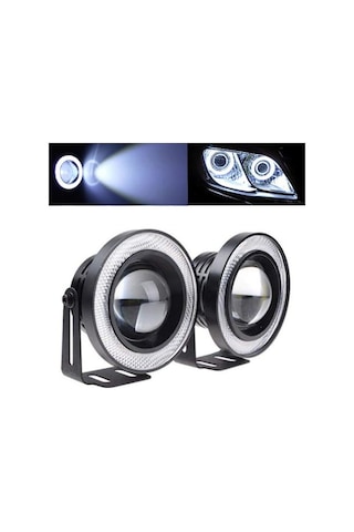 Universal Mercekli Angel Sis Farı Metal Su Geçirmez 76 Mm Beyaz