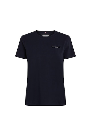 Tommy Hilfiger Kadın Pamuklu Yuvarlak Yaka Marka Logolu Mavi T-shirt Ww0ww37877-02g-10709 Mavi