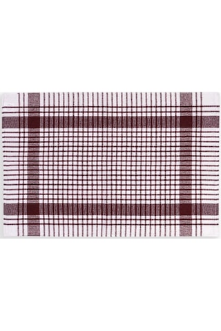 Pamuklu Bordo Renkli Pöti Kareli 4'lü Kurulama Bezi, Beslenme Örtüsü, Servis Peçetesi