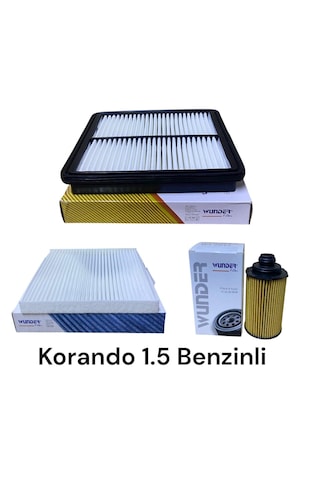 Ssangyong Korando C300 1.5 E-xgdi Benzinli Filtre Seti 2019 Sonrası 120kw / 163beygir Gücü 3filtre Hava Yağ Polen