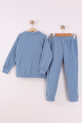 Monox Erkek Çocuk Reglan Kol Fitilli Polar Takım İndigo