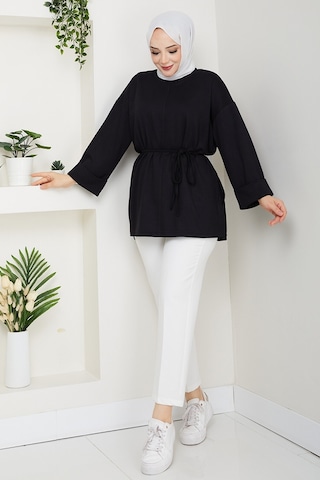 Günsel İpli Oysho Tunik 1646 - Siyah Siyah