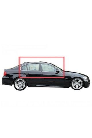 Bmw E90 Cam Çıtası Komple Set Çerçevesi Kromu Nikelajı 2005 - 2012