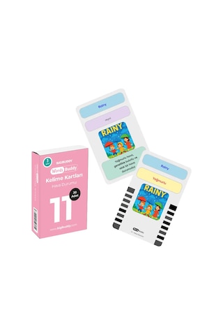 Bigibuddy Wordsbuddy Çocuklar İçin Türkçe İngilizce Doğa Ve Uzay Paketi 90 Kart 3'lü Set Cihaz Hariç