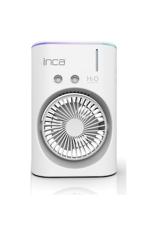 Inca Imf-10b Şarj Edilebilir 2400 Mah Taşınabilir Buzlu Su Hazneli Soğutucu Renkli Işıklı Masa Fanı Masaüstü F