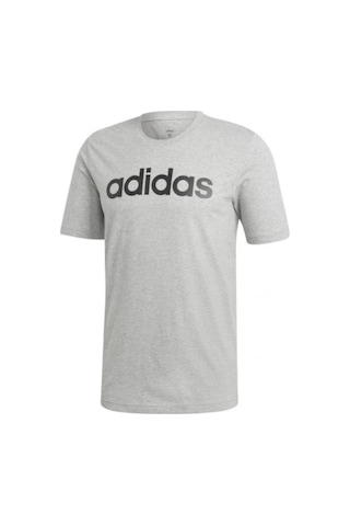 Du0409 Adidas Essential Linear Erkek Pamuklu Gri Tişört