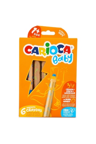 Carioca Süper Yıkanabilir 3 Ü 1 Arada Ahşap Gövdeli Boya Kalemi 6