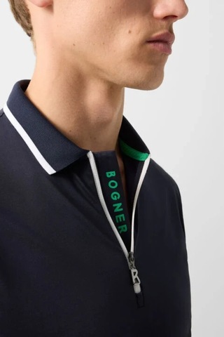 Bogner Fire&ıce Bogner Jonah Lüks Sportif Stil Uzun Kollu Erkek Polo Sweatshirt, Lacivert