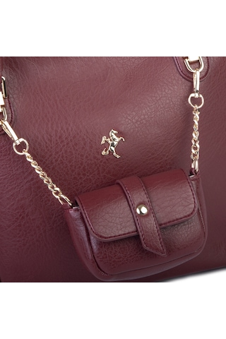 Nas Bag Kadın 2 Li Set Omuz Çantası Bordo Victoria