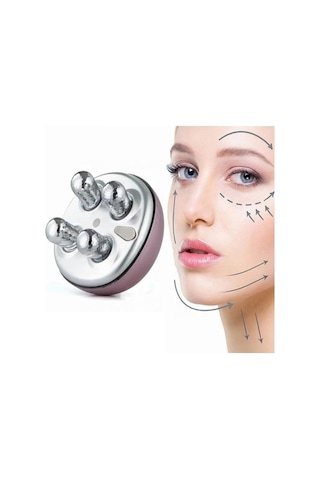 Müstesna Yüz Kaldırma Masaj Cihazı Gençleştirme Sıkılaştırma Kırışıklık Gümüş - Mor