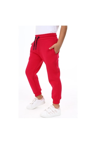 Toontoy Kız Çocuk Baskılı Beli Paçası Lastikli Cepli Basic Jogger Eşofman Altı 3 İplik Şardonlu Fuşya