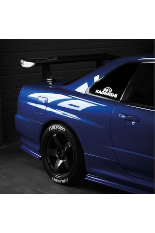 Kaonashı Japon Otomobil Sticker Jdm Sticker Motosiklet Araba Laptop Sticker Yapışkanlı Folyo Sarı
