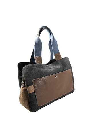Biem Accessory Biem Antrasit -vizon Denim Salaş-retro Taş Trok Döşemeli Çok Gözlü Çanta Çok Renkli