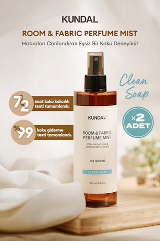 Oda Ve Kumaş Kokusu Kundal Room & Fabric Perfume Mist Clean Soap 300 Ml Sabun