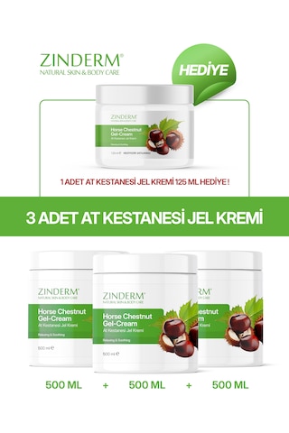 Zinderm At Kestanesi Masaj Kremi 3 x 500 ML