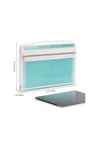 13 Cep Genişleyen Dosya Klasörü Düzenleyici, Ön Şeffaf Kese, Çok Renkli