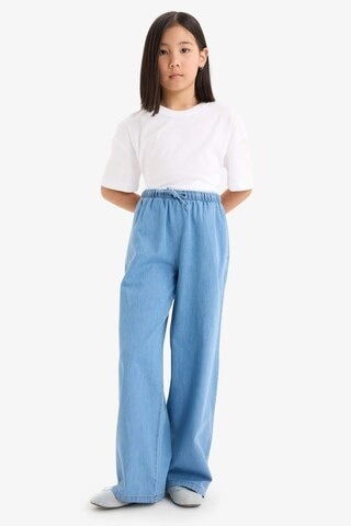 DeFacto Kız Çocuk Wide Leg Geniş Paça Jean Pantolon D7101A825SMNM28 Mavi