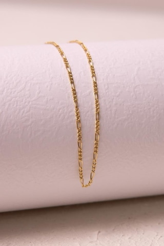 Altın Figaro Zincir Bileklik Çok Renkli