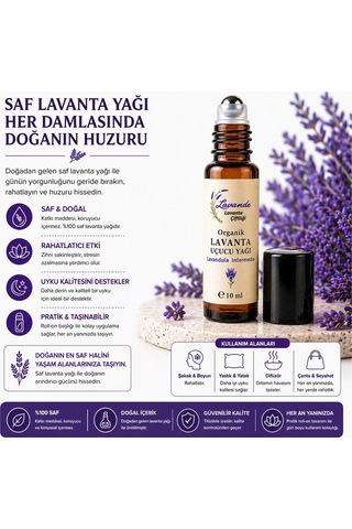 Lavande Lavanta Çiftliği Lavanta Yağı L.intermedia RollOn 10 ML