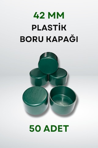 Plastik Boru Kapağı 42 Mm 50 Adet - Yeşil Plastik Boru Kapağı 42 Mm 50 Adet - Yeşil