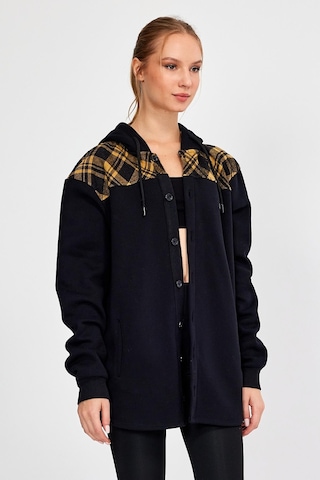 Alexander Gardi Alexandergardı Kapüşonlu Düğmeli Oversize Oduncu Sweatshirt E22-61500 001