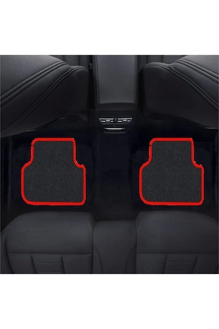 Volkswagen Caddy 2010 - 2015 Kırmızı Halı Siyah Kenar Petek Topuk