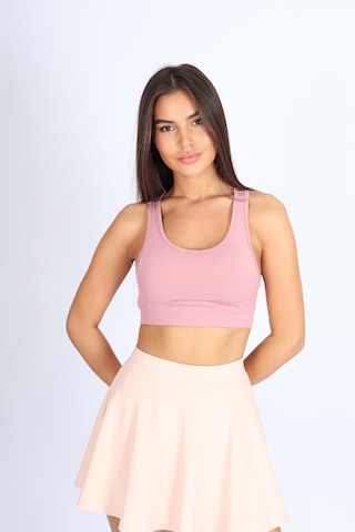 Soft&Basic Rose Hafif Destekli Kaplı Sporcu Bralet Pembe