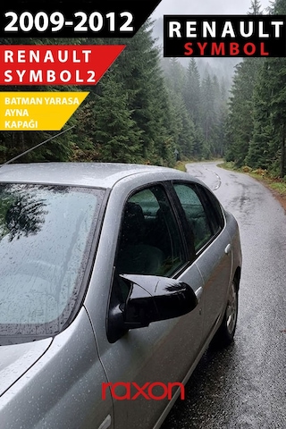 Renault Symbol 2 2009 2012 Batman & Yarasa Ayna Kapağı Parlak Piano Black Sport