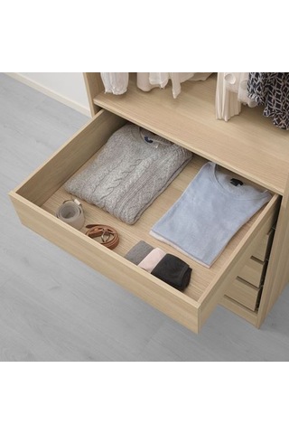 Ikea Komplement Çekmece, Ağartılmış Meşe Görünümlü, 75x58 Cm Çok Renkli