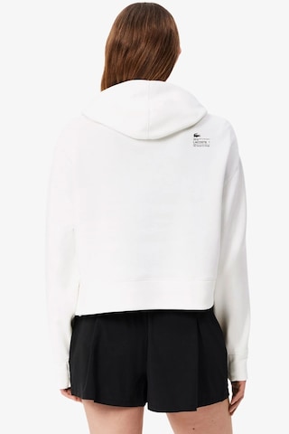 Lacoste Womens Relaxed Fit Sweatshirt Rahat Kesim Kapüşonlu Kadın Sweatshirt Beyaz