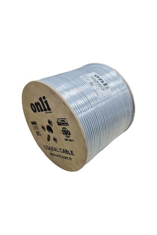 Onli Rg6U6 Beyaz Anten Kablosu 500 Metre 80 Tel
