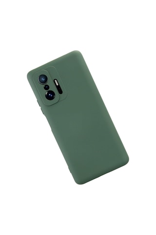 Xiaomi Mi 11t Pro Ile Uyumlu Kılıf Nano Içi Kadife Koyu Yeşil Renk Kamera Korumalı Silikon Kapak Col169826-koyu Yeşil