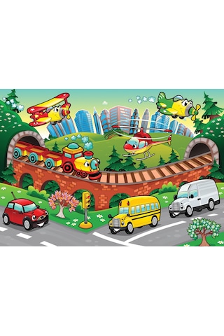 Yappuzz Eğlenceli Taşıtlar 25 Parça Çoçuk Puzzle