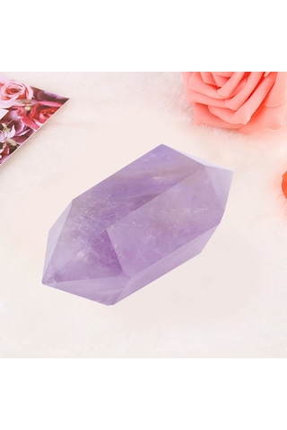 Kangvka Doğal Mor Kristal İki Uçlu Prisma 4-5 Cm - Bitki, Akvaryum Dekorasyonu, Masaaj Ve Kuyumculuk Malzemesi