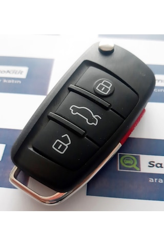 Audi Sustalı Kumanda Kabı 3 1 Buton Panik Butonlu Logolu