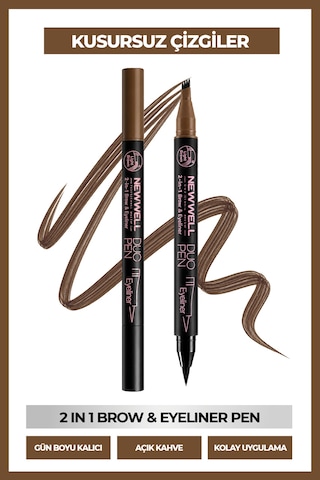 Duo Pen 2-in-1 Brow & Eyeliner Light Brown 02 2 Ml