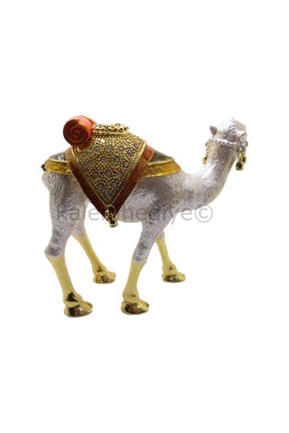 Swarovski Taşlı Yetişkin Deve - Gizli Hazneli Masaüstü Hediyelik