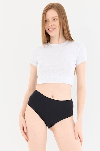 Naphor Shade Dikişsiz Yüksek Bel Slip Külot Siyah Siyah