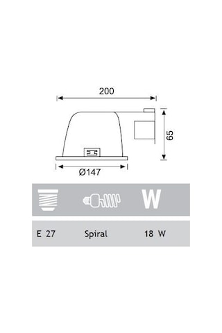 Jupiter 1X18W Downlight Yatay E27 Duylu Camlı Jd517 Gold