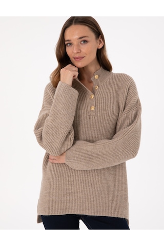 Pierre Cardin Kadın Vizon Kazak /triko 50299367-vr052 Vizon