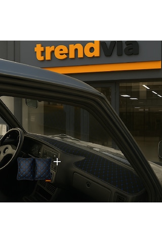 Tofaş Şahin Doğan Kartal Yüksek Ön Göğüs Siyah-mavi Torpido Kılıfı / Siyah-mavi Boyun Yastığı