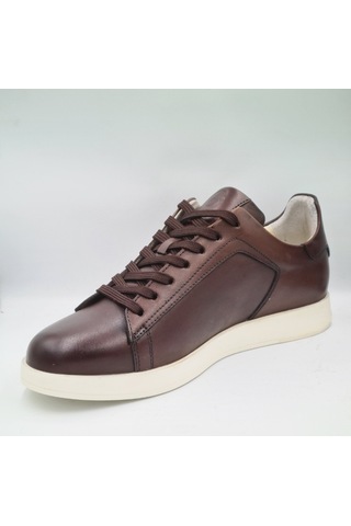 Libero 4704 Kahve Hakiki Deri Erkek Günlük Sneaker Ayakkabı Kahverengi
