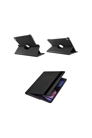 İpad Uyumlu 11. Nesil 2025 A16 Uyumlu 360 Yatay Dikey Dönebilen Deri Tablet Kılıfı Kapaklı Kılıf