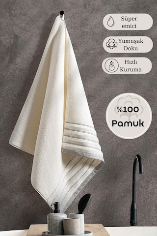 Tekli Havlu Mıcro Pamuk Eco Karna Vesta - 50 X 90 Taş