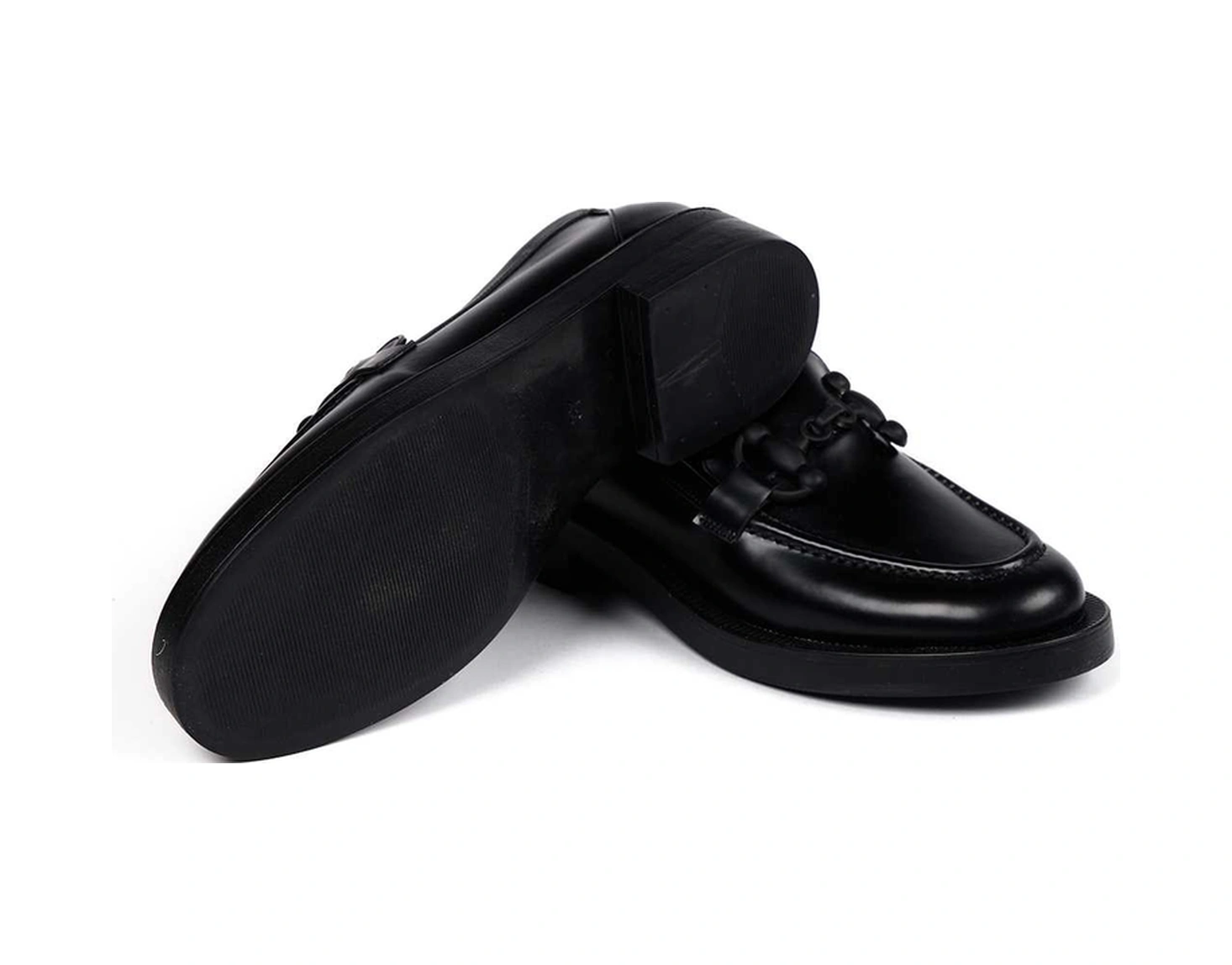 Bestello Tokalı Termoplastik Loafer 281-128 Kadın Ayakkabı Siyah