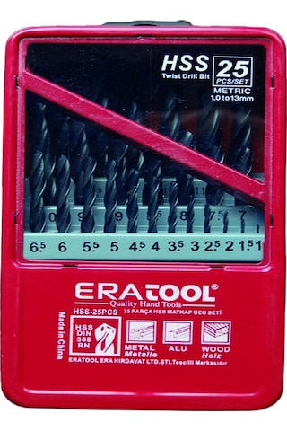 Hss Matkap Ucu Seti 25 Parça 1-13mm Metal Kt.pencereli Era54953 Eratool